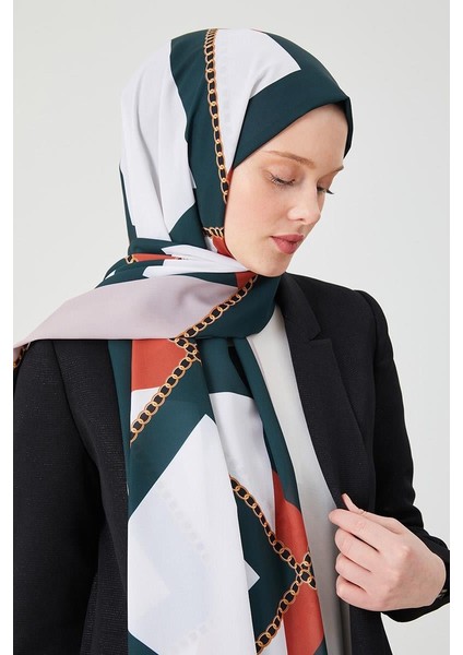 Nefti Halka Desen Violet Medine İpeği Şal