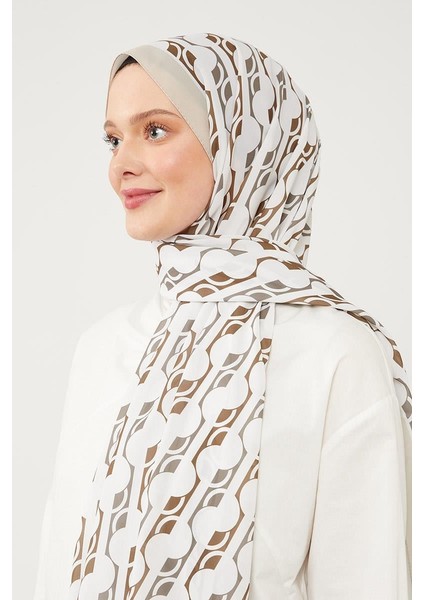 Haki Yuvarlak Desen Violet Medine İpeği Şal fiyatları