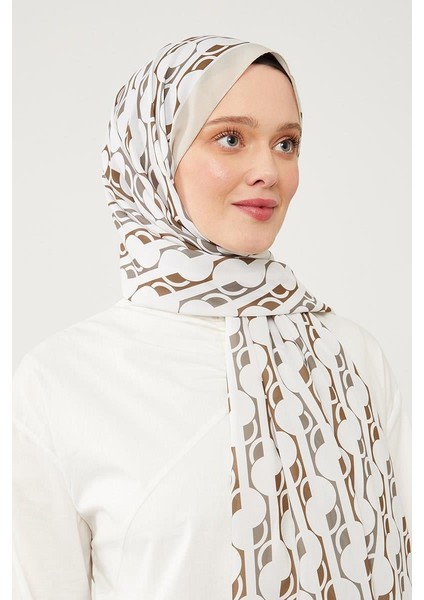 Haki Yuvarlak Desen Violet Medine İpeği Şal fırsatları