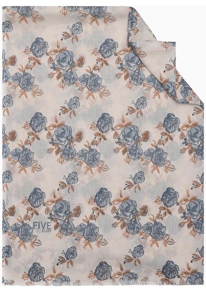 Açık Pembe Relax Büyük Çiçekli Şal