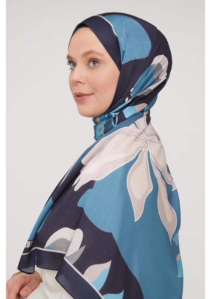 K.Lacivert Soyut Çiçek Desen Brand Şal fiyatları