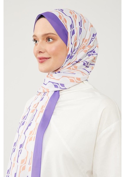 Menekşe Yuvarlak Desen Violet Medine İpeği Şal fırsatları