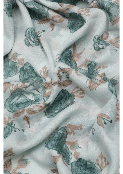 Yeşil Relax Büyük Çiçekli Şal fiyatları