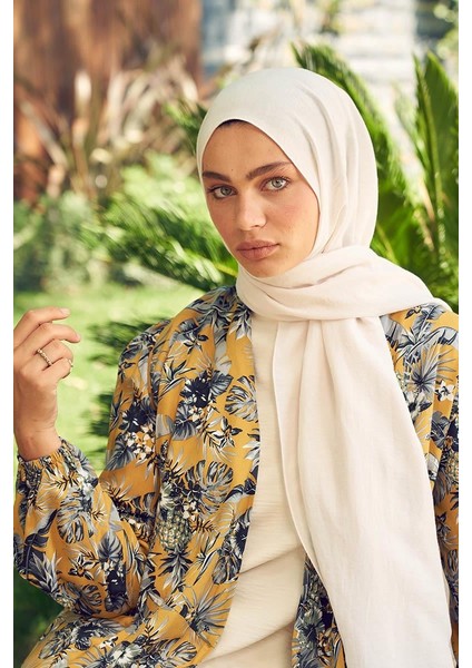 Ekru Touch Pamuk Şal