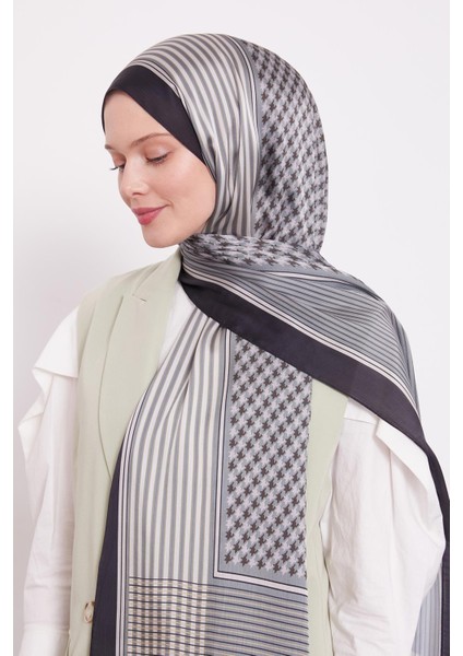 Siyah-Yeşil Kazayağı Desen Brand Şal fiyatları