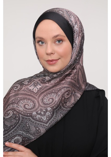 Siyah-Kahve Gölgeli Desen Brand Şal