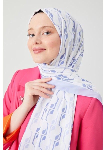 A.Lila Yuvarlak Desen Violet Medine İpeği Şal fiyatları