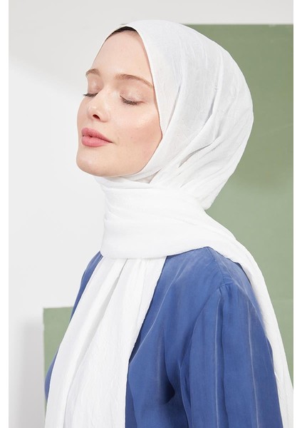 Beyaz Kraş Krep Şal fiyatları