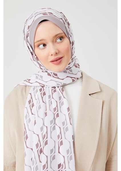 Kum Yuvarlak Desen Violet Medine İpeği Şal fırsatları