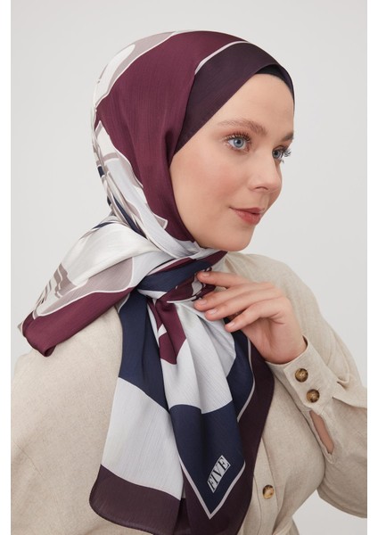 Vişne Soyut Çiçek Desen Brand Şal fırsatları