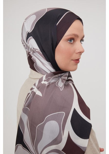 Acı Kahve Soyut Çiçek Desen Brand Şal fırsatları
