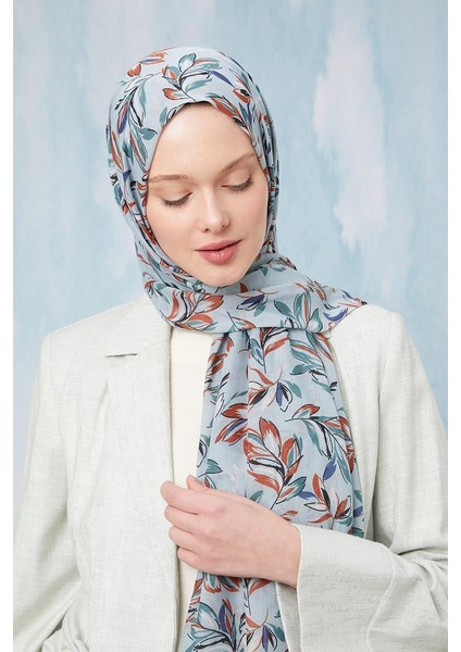 Mint Yeşili Yaprak Desen Cotton Şal fiyatları