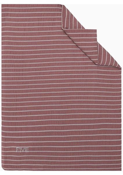 Koyu Pudra Çizgili Harmoni Şal