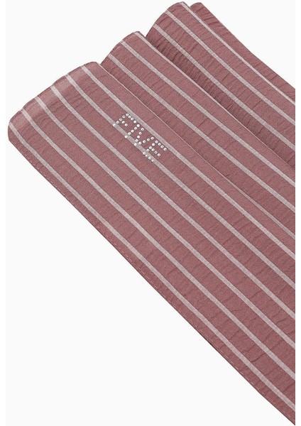 Koyu Pudra Çizgili Harmoni Şal fiyatları