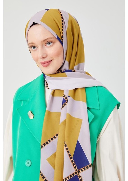 Lime Halka Desen Violet Medine İpeği Şal fırsatları