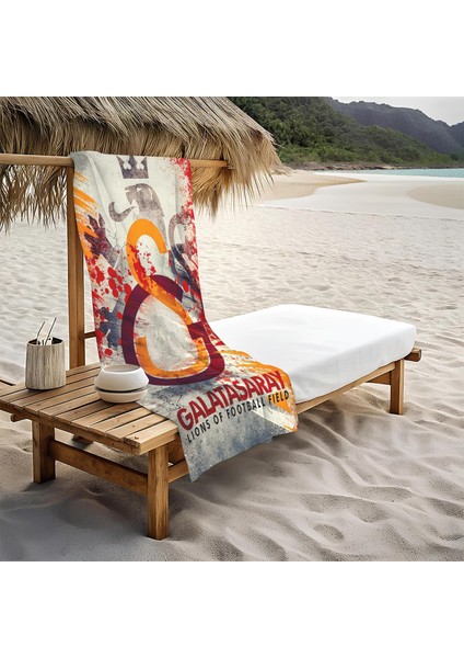 Dekoratif Modern Desenli Plaj Deniz Havlusu Peştamal 80 x 160 cm TRF03