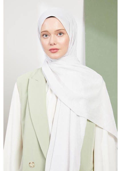 Açık Gri Kraş Krep Şal