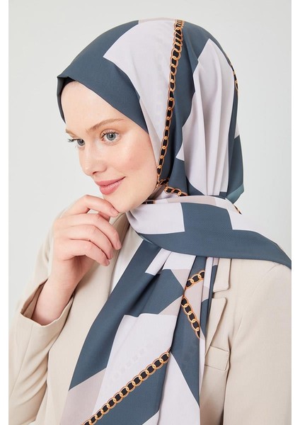 Petrol Yeşili Halka Desen Violet Medine İpeği Şal fırsatları