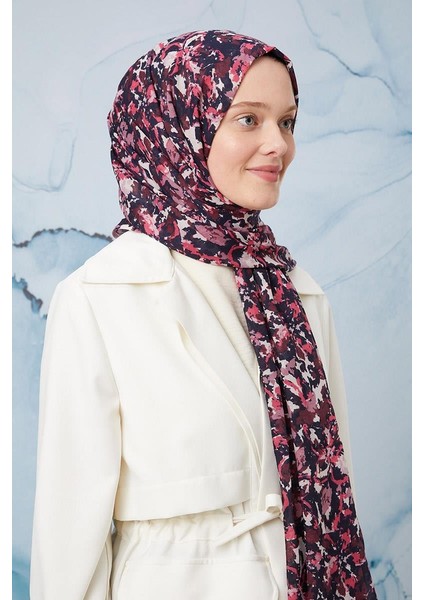 Pembe Suluboya Çiçek Desen Cotton Şal modelleri