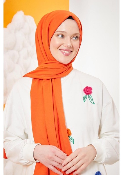 Turuncu Pamuk Cazz Şal