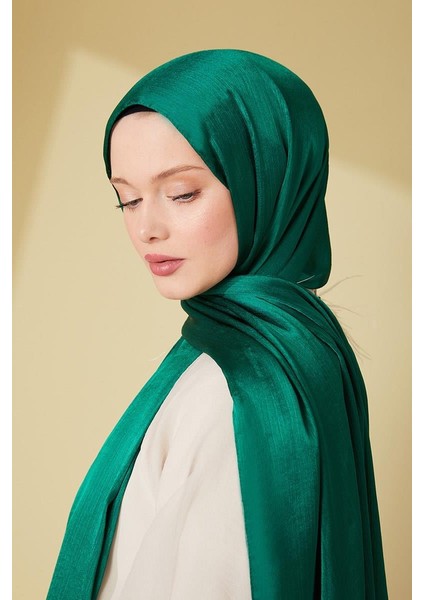 Çimen Yeşili Janjan Abiye Şal modelleri