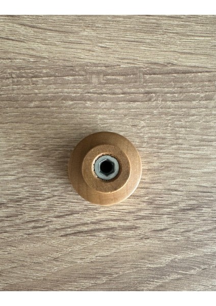 Dekoratif Doğal Ahşap Yuvarlak 8’li Dolap Kulpu Naturel