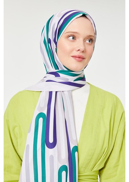 Zümrüt Ataç Desen Mono Krep Şal
