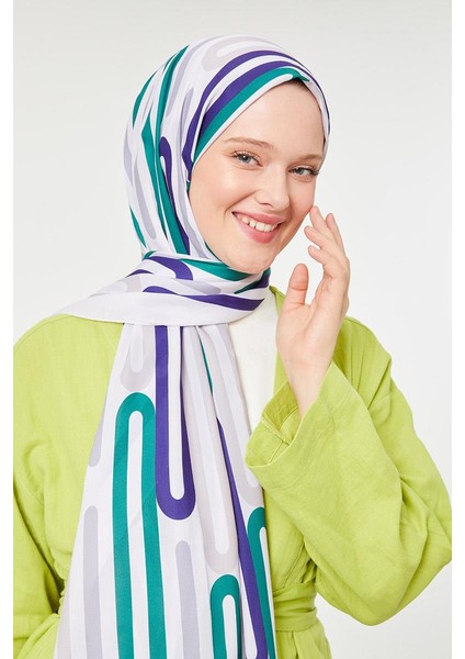 Zümrüt Ataç Desen Mono Krep Şal modelleri