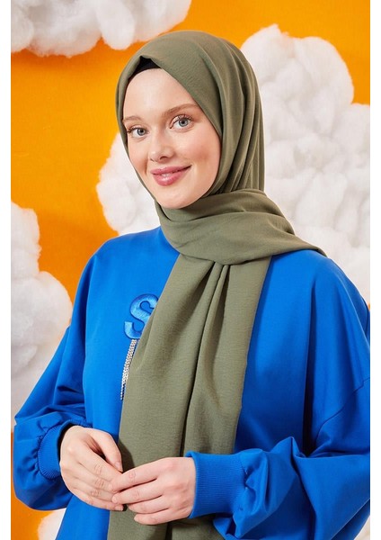 Açık Haki Pamuk Cazz Şal modelleri