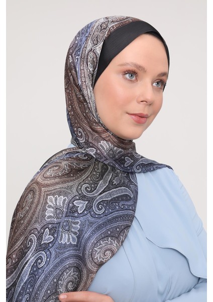 Siyah-Mavi Gölgeli Desen Brand Şal modelleri