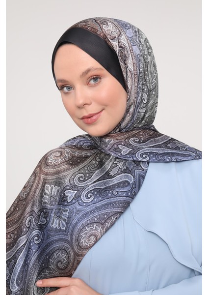 Siyah-Mavi Gölgeli Desen Brand Şal fırsatları