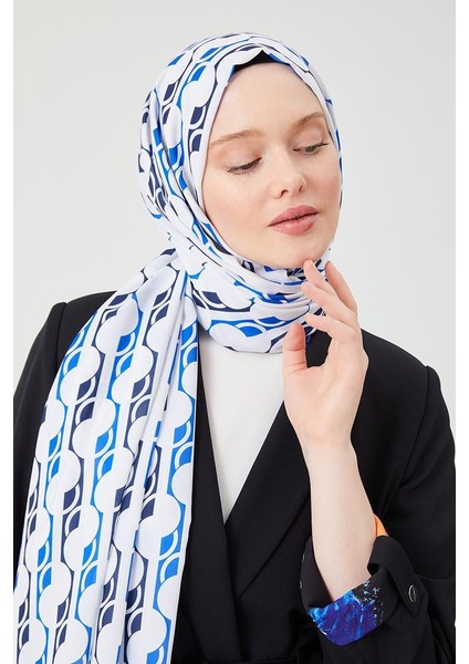 Saks Yuvarlak Desen Violet Medine İpeği Şal fiyatları