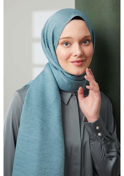 Petrol Yeşili Pırıltı Şal