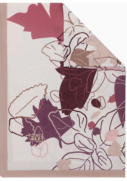 Açık Eflatun Yaprak Desen Krep Şal