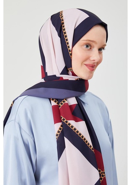 İndigo Halka Desen Violet Medine İpeği Şal modelleri
