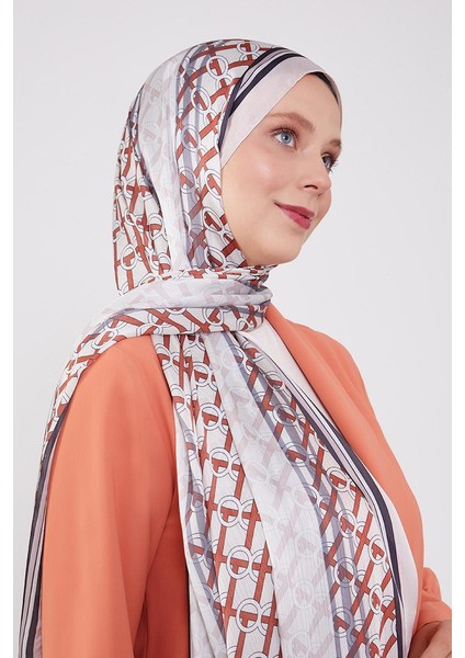 Pudra Şeritli Halka Desen Brand Şal fiyatları