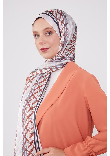 Pudra Şeritli Halka Desen Brand Şal fırsatları