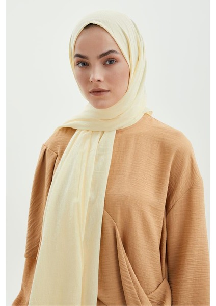 Sarı Naturel Pamuk Şal