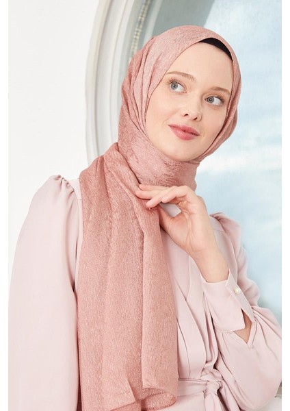 Açık Pudra Elmas Abiye Şal modelleri