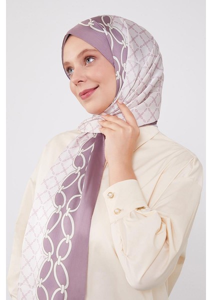 Menekşe Kare Zincir Desenli Brand Şal fiyatları