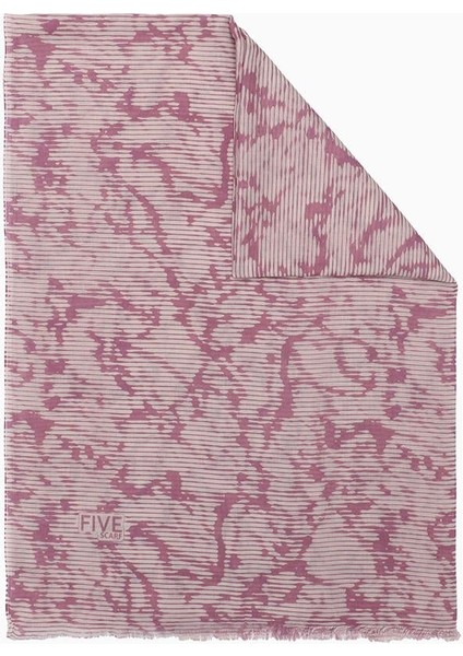 Pembe Relax Mermer Desen Şal