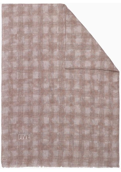 Bej Relax Ekose Desen Şal