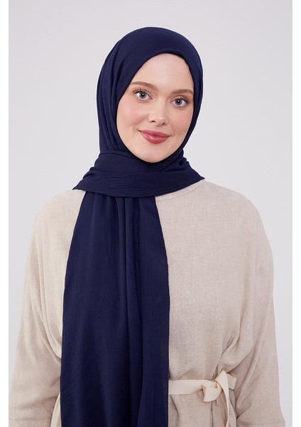 K.Lacivert Olay Pamuk Şal