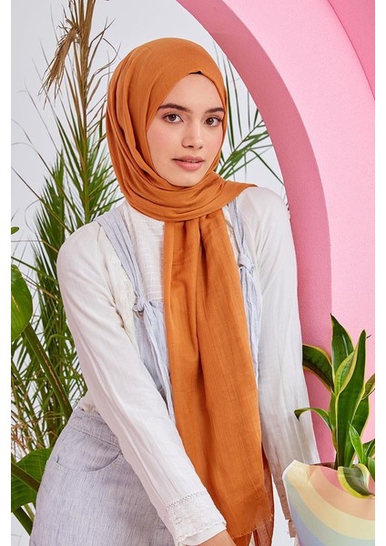 Camel Olay Pamuk Şal