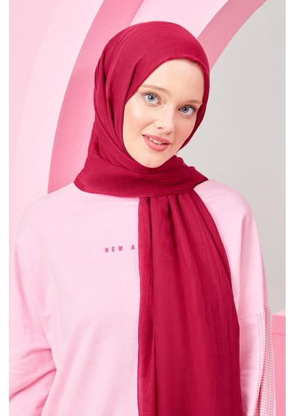 Bordo Olay Pamuk Şal modelleri