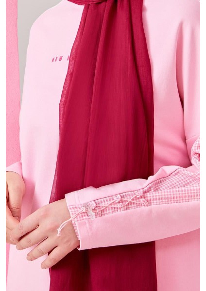 Bordo Olay Pamuk Şal fırsatları