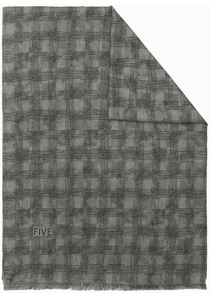 Haki Relax Ekose Desen Şal