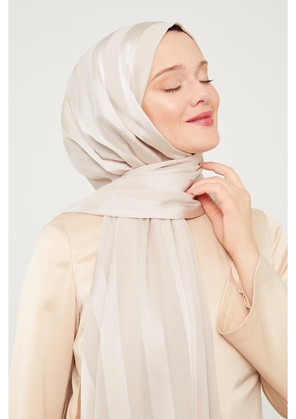 Bej Sim Şeritli Tokyo Şal modelleri