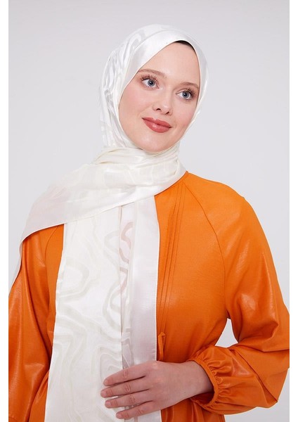 Ekru Soyut Desen Deluxe Devore Şal modelleri