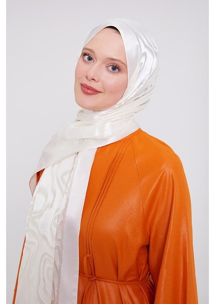 Ekru Soyut Desen Deluxe Devore Şal fırsatları